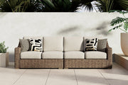 Beachcroft 2-Piece Outdoor Loveseat with Cushion - Theo's Factory Direct Mattress & Furniture (Columbus, OH)
