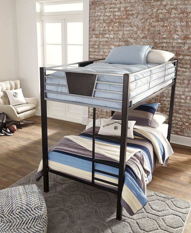Dinsmore Bunk Bed with Ladder - Theo's Factory Direct Mattress & Furniture (Columbus, OH)