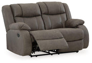 First Base Reclining Loveseat - Theo's Factory Direct Mattress & Furniture (Columbus, OH)
