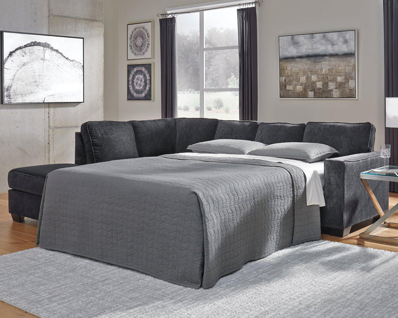 Altari Sleeper Sectional with Chaise - Theo's Factory Direct Mattress & Furniture (Columbus, OH)