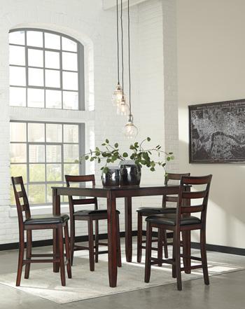 Coviar Counter Height Dining Table and Bar Stools (Set of 5) - Theo's Factory Direct Mattress & Furniture (Columbus, OH)
