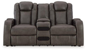 Fyne-Dyme Power Reclining Loveseat with Console - Theo's Factory Direct Mattress & Furniture (Columbus, OH)
