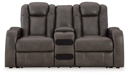 Fyne-Dyme Power Reclining Loveseat with Console - Theo's Factory Direct Mattress & Furniture (Columbus, OH)