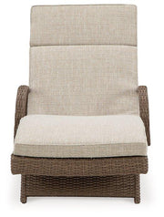 Beachcroft Outdoor Chaise Lounge with Cushion - Theo's Factory Direct Mattress & Furniture (Columbus, OH)