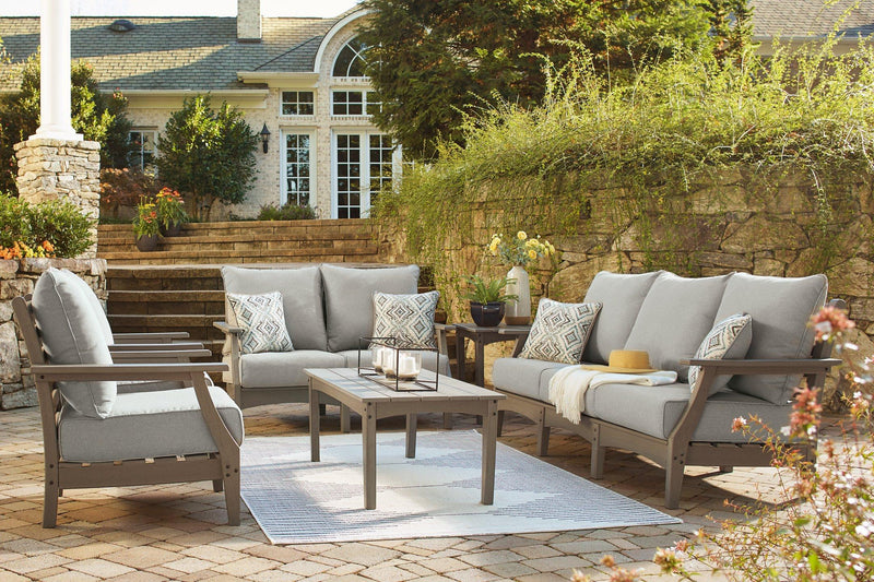 Visola Outdoor Sofa and Loveseat Set - Theo's Factory Direct Mattress & Furniture (Columbus, OH)