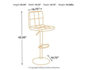Bellatier Adjustable Height Bar Stool - Theo's Factory Direct Mattress & Furniture (Columbus, OH)