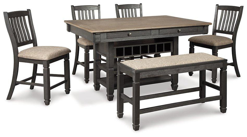 Tyler Creek Counter Height Dining Set - Theo's Factory Direct Mattress & Furniture (Columbus, OH)