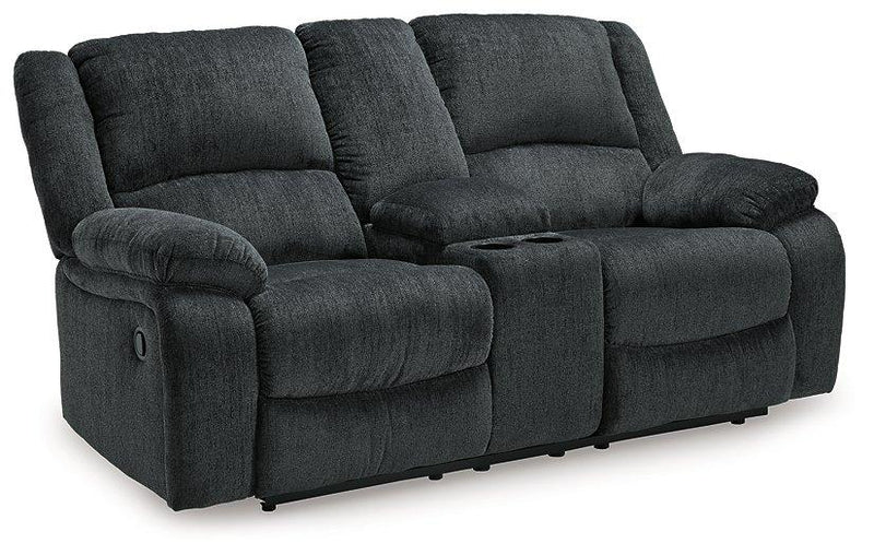 Draycoll Reclining Loveseat with Console - Theo's Factory Direct Mattress & Furniture (Columbus, OH)