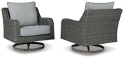 Elite Park Outdoor Swivel Lounge with Cushion - Theo's Factory Direct Mattress & Furniture (Columbus, OH)