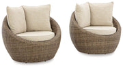 Danson Swivel Lounge with Cushion (Set of 2) - Theo's Factory Direct Mattress & Furniture (Columbus, OH)