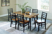 Blondon Dining Table and 6 Chairs (Set of 7) - Theo's Factory Direct Mattress & Furniture (Columbus, OH)