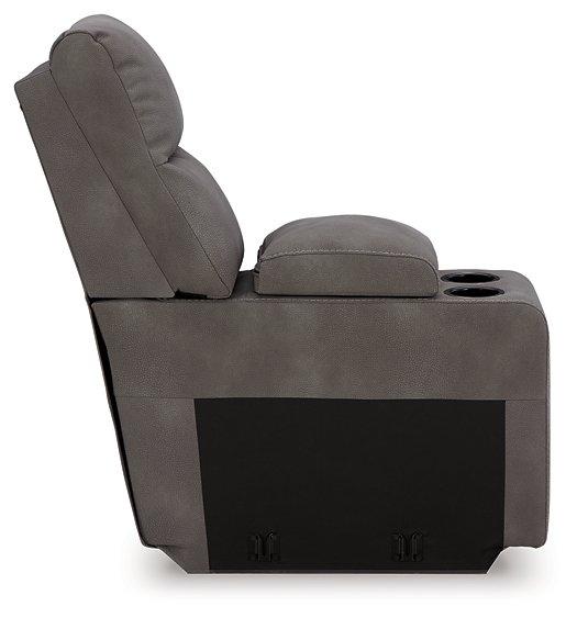 Next-Gen DuraPella Power Reclining Sectional Loveseat with Console - Theo's Factory Direct Mattress & Furniture (Columbus, OH)