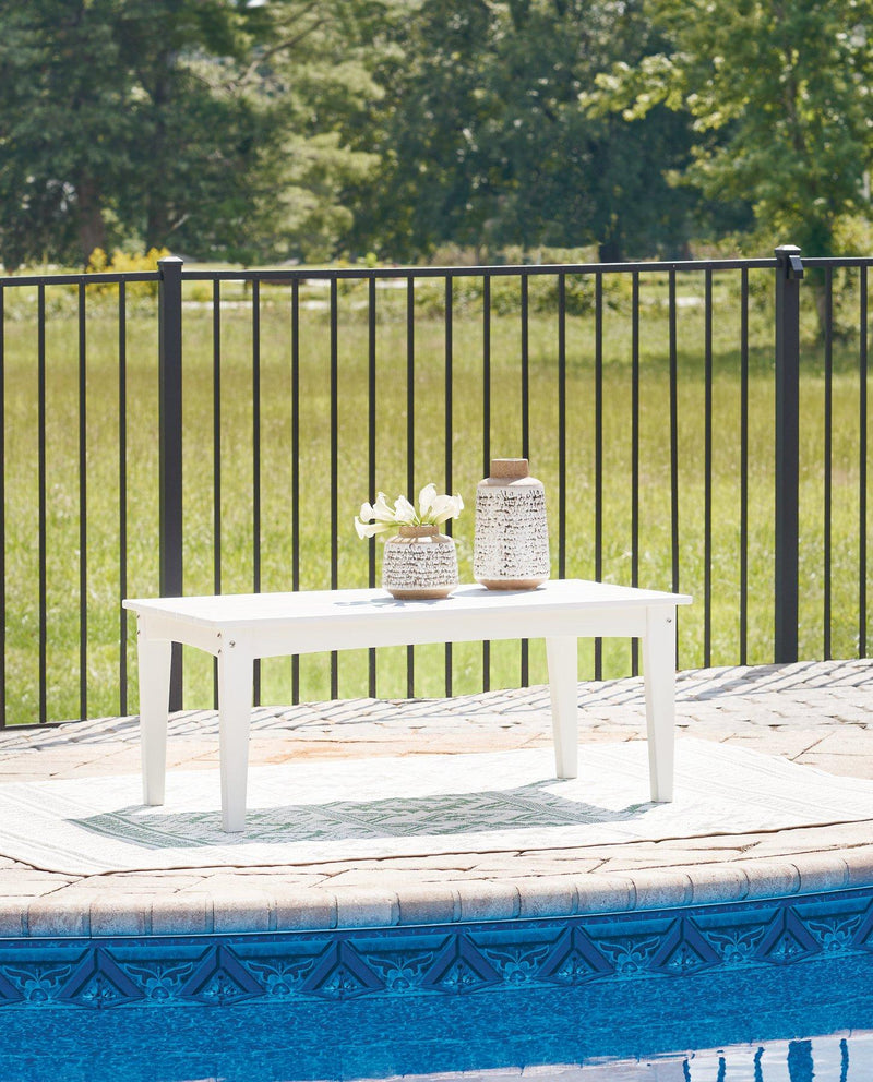 Hyland wave Outdoor Coffee Table - Theo's Factory Direct Mattress & Furniture (Columbus, OH)