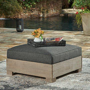 Citrine Park Outdoor Ottoman with Cushion - Theo's Factory Direct Mattress & Furniture (Columbus, OH)