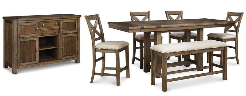 Moriville Counter Height Dining Set - Theo's Factory Direct Mattress & Furniture (Columbus, OH)