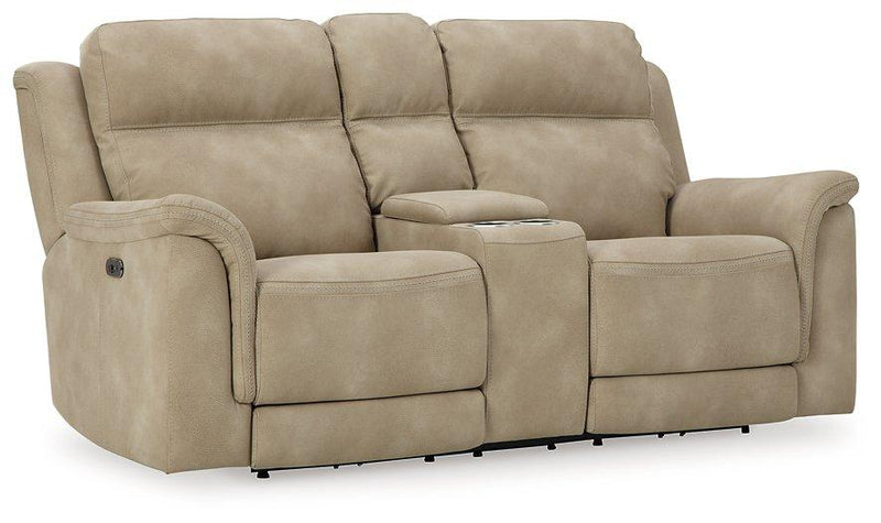 Next-Gen DuraPella Power Reclining Loveseat with Console - Theo's Factory Direct Mattress & Furniture (Columbus, OH)