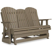 Hyland wave Outdoor Glider Loveseat - Theo's Factory Direct Mattress & Furniture (Columbus, OH)