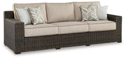 Coastline Bay Outdoor Sofa with Cushion - Theo's Factory Direct Mattress & Furniture (Columbus, OH)