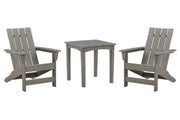 Visola Outdoor Adirondack Chair Set with End Table - Theo's Factory Direct Mattress & Furniture (Columbus, OH)