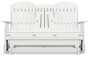 Hyland wave Outdoor Glider Loveseat - Theo's Factory Direct Mattress & Furniture (Columbus, OH)