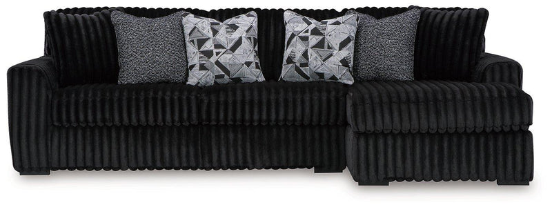 Midnight-Madness Sectional Sofa with Chaise - Theo's Factory Direct Mattress & Furniture (Columbus, OH)
