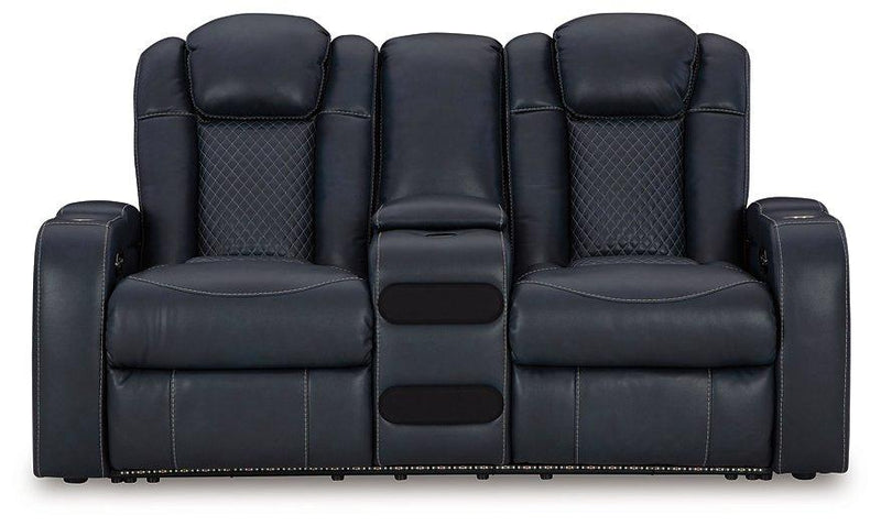 Fyne-Dyme Power Reclining Loveseat with Console - Theo's Factory Direct Mattress & Furniture (Columbus, OH)