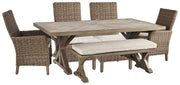Beachcroft Outdoor Dining Set - Theo's Factory Direct Mattress & Furniture (Columbus, OH)