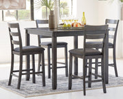 Bridson Counter Height Dining Table and Bar Stools (Set of 5) - Theo's Factory Direct Mattress & Furniture (Columbus, OH)