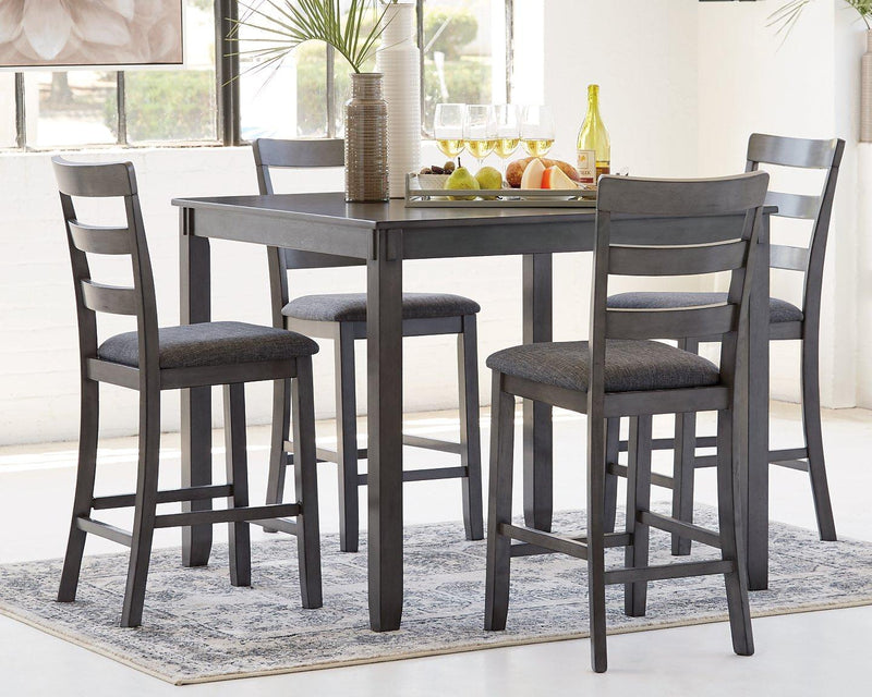 Bridson Counter Height Dining Table and Bar Stools (Set of 5) - Theo's Factory Direct Mattress & Furniture (Columbus, OH)