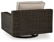 Coastline Bay Outdoor Swivel Lounge with Cushion - Theo's Factory Direct Mattress & Furniture (Columbus, OH)