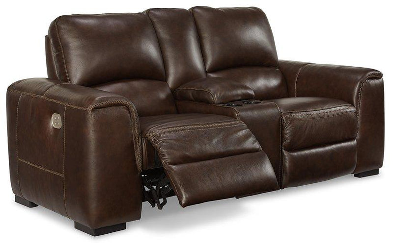 Alessandro Power Reclining Loveseat with Console - Theo's Factory Direct Mattress & Furniture (Columbus, OH)