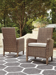 Beachcroft Outdoor Arm Chair with Cushion (Set of 2) - Theo's Factory Direct Mattress & Furniture (Columbus, OH)