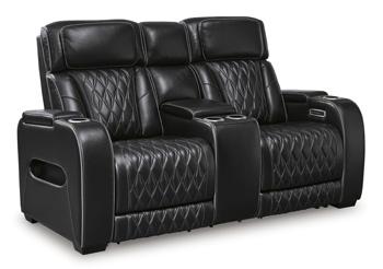 Boyington Power Reclining Loveseat with Console - Theo's Factory Direct Mattress & Furniture (Columbus, OH)