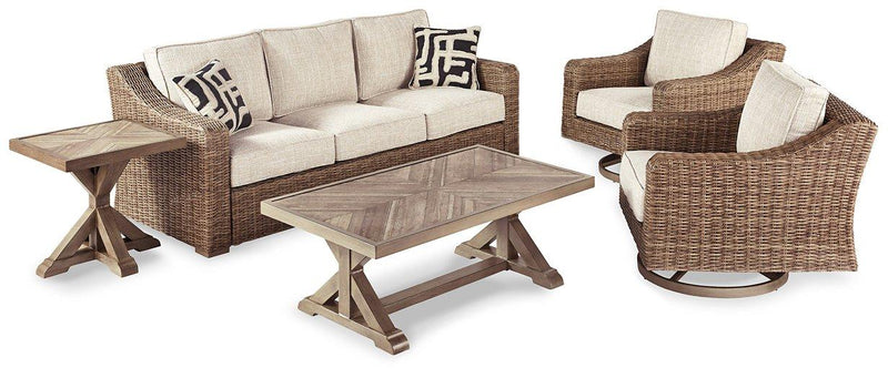 Beachcroft Outdoor Seating Set - Theo's Factory Direct Mattress & Furniture (Columbus, OH)