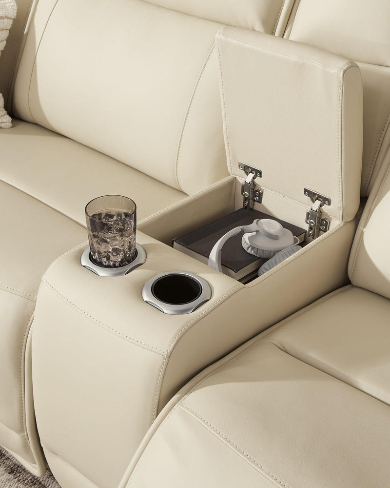 Double Deal Reclining Sectional with Console - Theo's Factory Direct Mattress & Furniture (Columbus, OH)