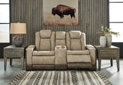 Next-Gen DuraPella Power Reclining Loveseat with Console - Theo's Factory Direct Mattress & Furniture (Columbus, OH)