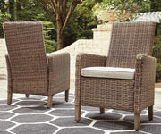 Beachcroft Outdoor Arm Chair with Cushion (Set of 2) - Theo's Factory Direct Mattress & Furniture (Columbus, OH)