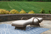 Beachcroft Outdoor Chaise Lounge with Cushion - Theo's Factory Direct Mattress & Furniture (Columbus, OH)