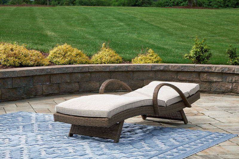 Beachcroft Outdoor Chaise Lounge with Cushion - Theo's Factory Direct Mattress & Furniture (Columbus, OH)