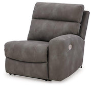 Next-Gen DuraPella Power Reclining Sectional Loveseat with Console - Theo's Factory Direct Mattress & Furniture (Columbus, OH)