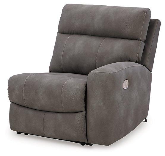 Next-Gen DuraPella Power Reclining Sectional Loveseat with Console - Theo's Factory Direct Mattress & Furniture (Columbus, OH)