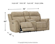 Next-Gen DuraPella Power Reclining Loveseat with Console - Theo's Factory Direct Mattress & Furniture (Columbus, OH)