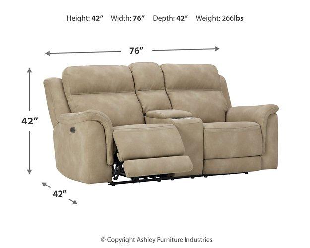 Next-Gen DuraPella Power Reclining Loveseat with Console - Theo's Factory Direct Mattress & Furniture (Columbus, OH)