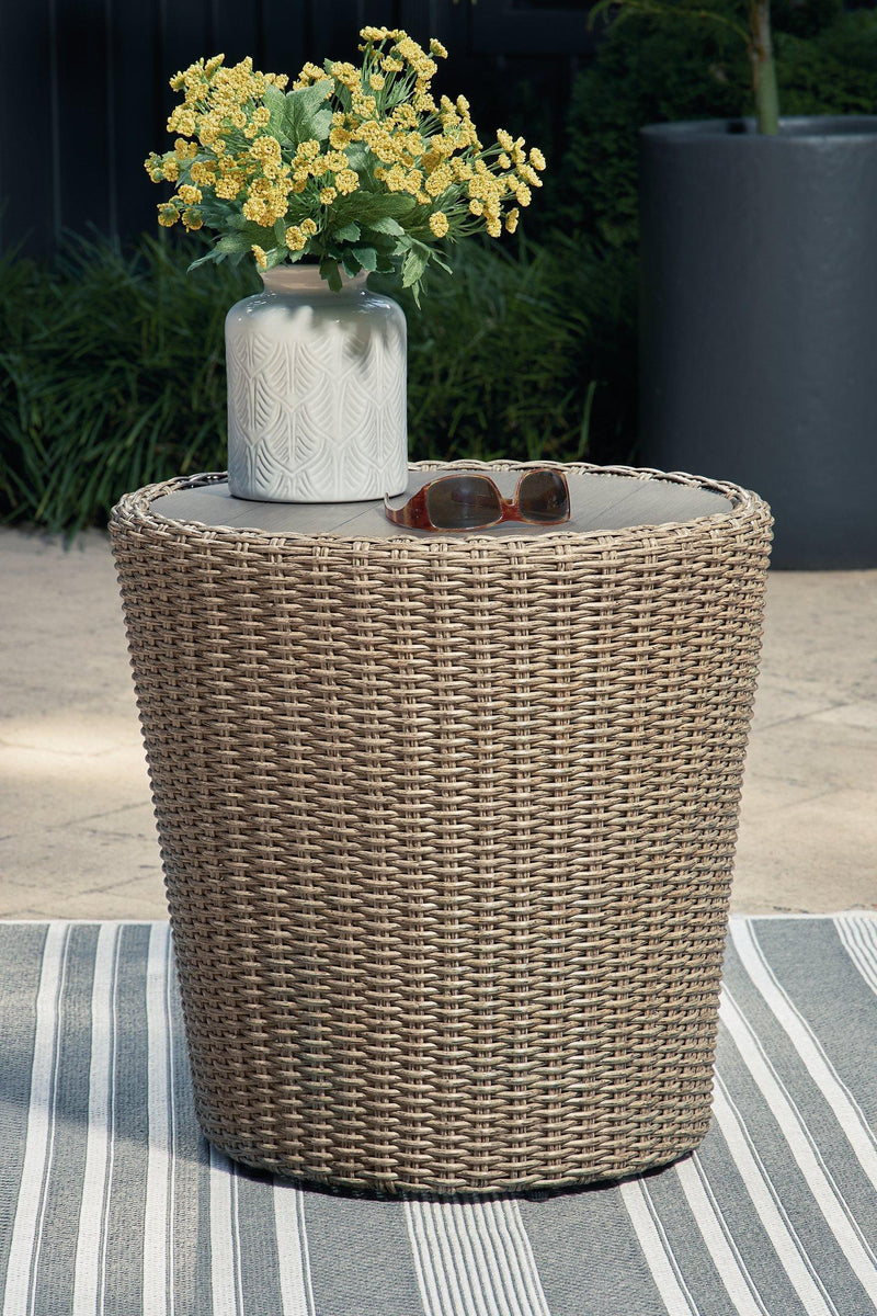 Danson Outdoor End Table - Theo's Factory Direct Mattress & Furniture (Columbus, OH)
