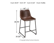 Centiar Counter Height Bar Stool - Theo's Factory Direct Mattress & Furniture (Columbus, OH)