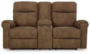 Edenwold Reclining Loveseat with Console - Theo's Factory Direct Mattress & Furniture (Columbus, OH)