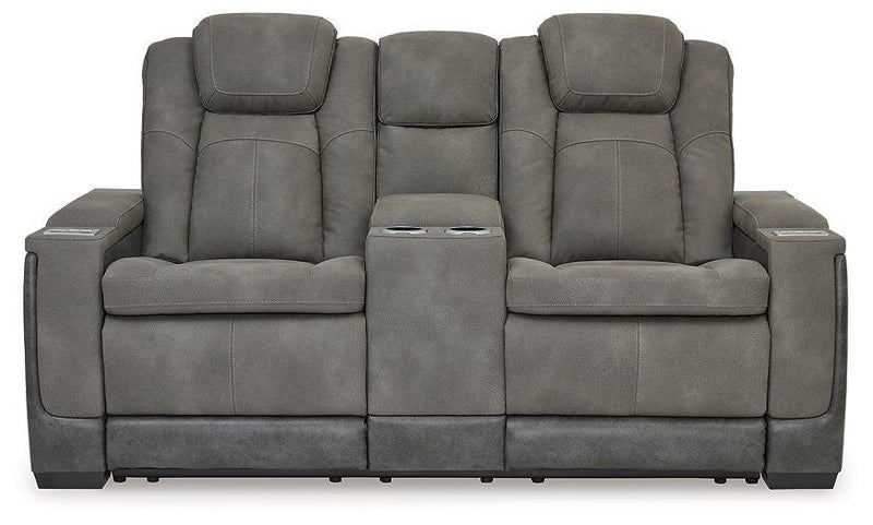 Next-Gen DuraPella Power Reclining Loveseat with Console - Theo's Factory Direct Mattress & Furniture (Columbus, OH)