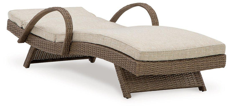 Beachcroft Outdoor Chaise Lounge with Cushion - Theo's Factory Direct Mattress & Furniture (Columbus, OH)