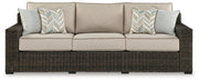 Coastline Bay Outdoor Sofa with Cushion - Theo's Factory Direct Mattress & Furniture (Columbus, OH)