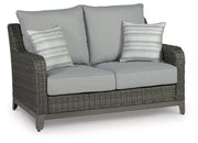 Elite Park Outdoor Loveseat with Cushion - Theo's Factory Direct Mattress & Furniture (Columbus, OH)